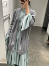 Mutedance 24 Autumn and Winter V-neck cashmere top series MD-MD24FW123-GRAY MD24FW123 MD24FW124